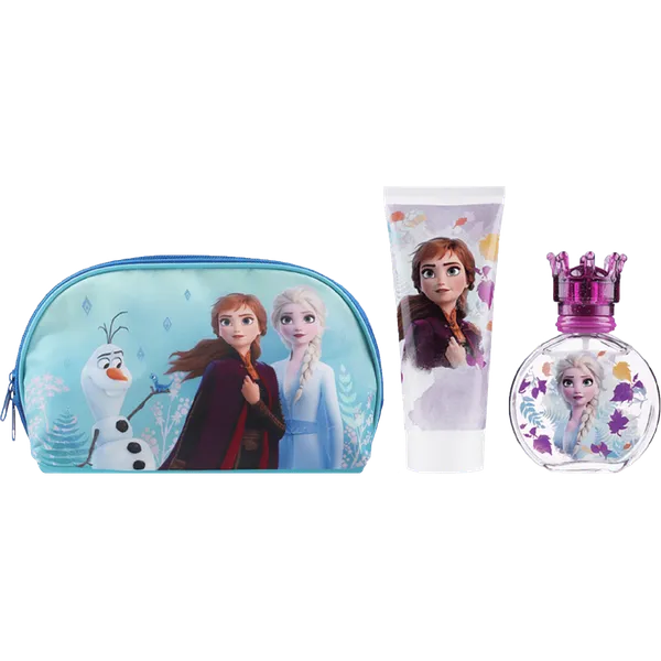 Estuche para Niña Disney Frozen Neceser + Eau de Toilette 50ml + Gel de Baño 100ml 3pzas
